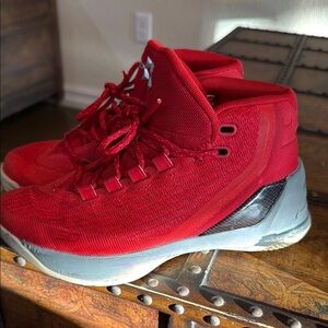 Red High-Top Sneakers